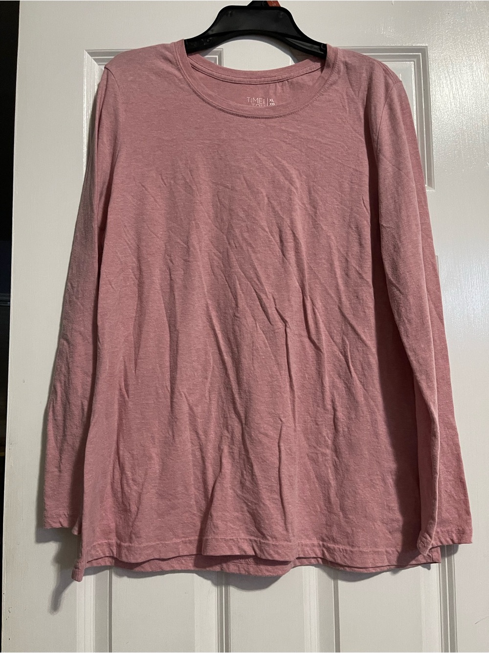 Time and Tru Rose Heather Long Sleeve Tee